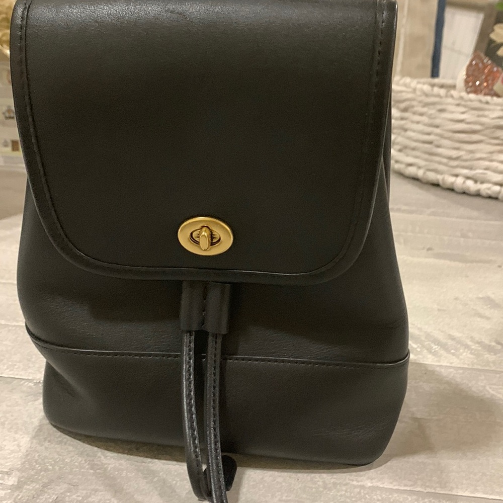 Small coach backpack black cute like brand new original coach style classic